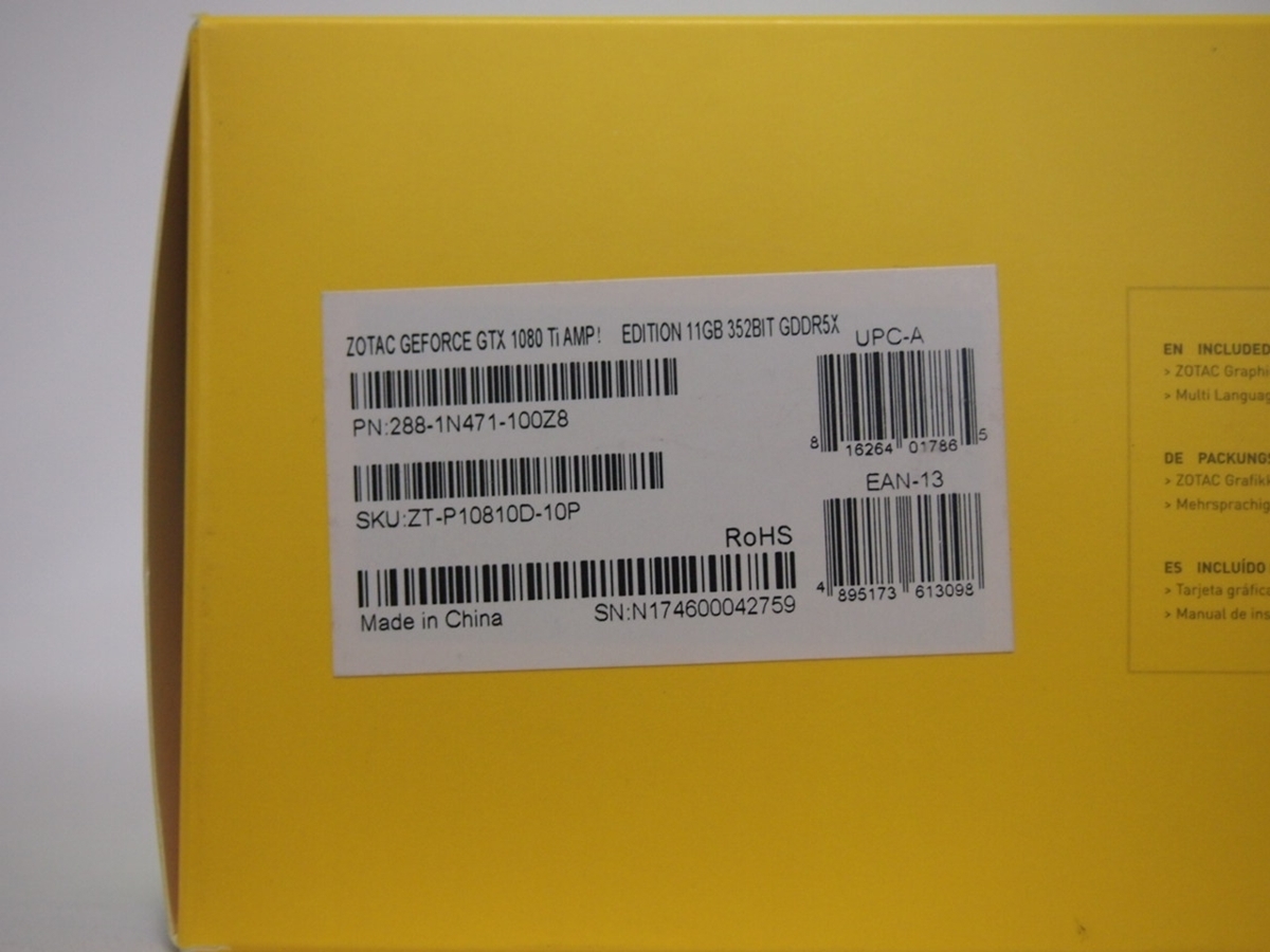 ZOTAC GEFORCE GTX 1080 Ti AMP EDITION 11GB 352Bit GDDR5X ZTGTX1080Ti-11GGDDR5AMP001/ZT-P10810D-10P グラフィックスカード グラボ 0 Ti GTX The Best [Video