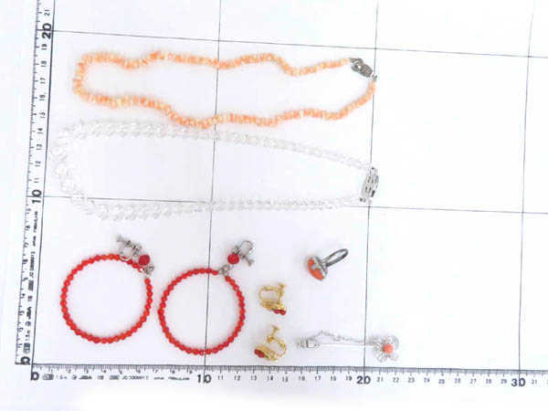 1円 サンゴ 等 ネックレス イヤリング 等 天然石 アクセサリー 計15点以上 セット HS669