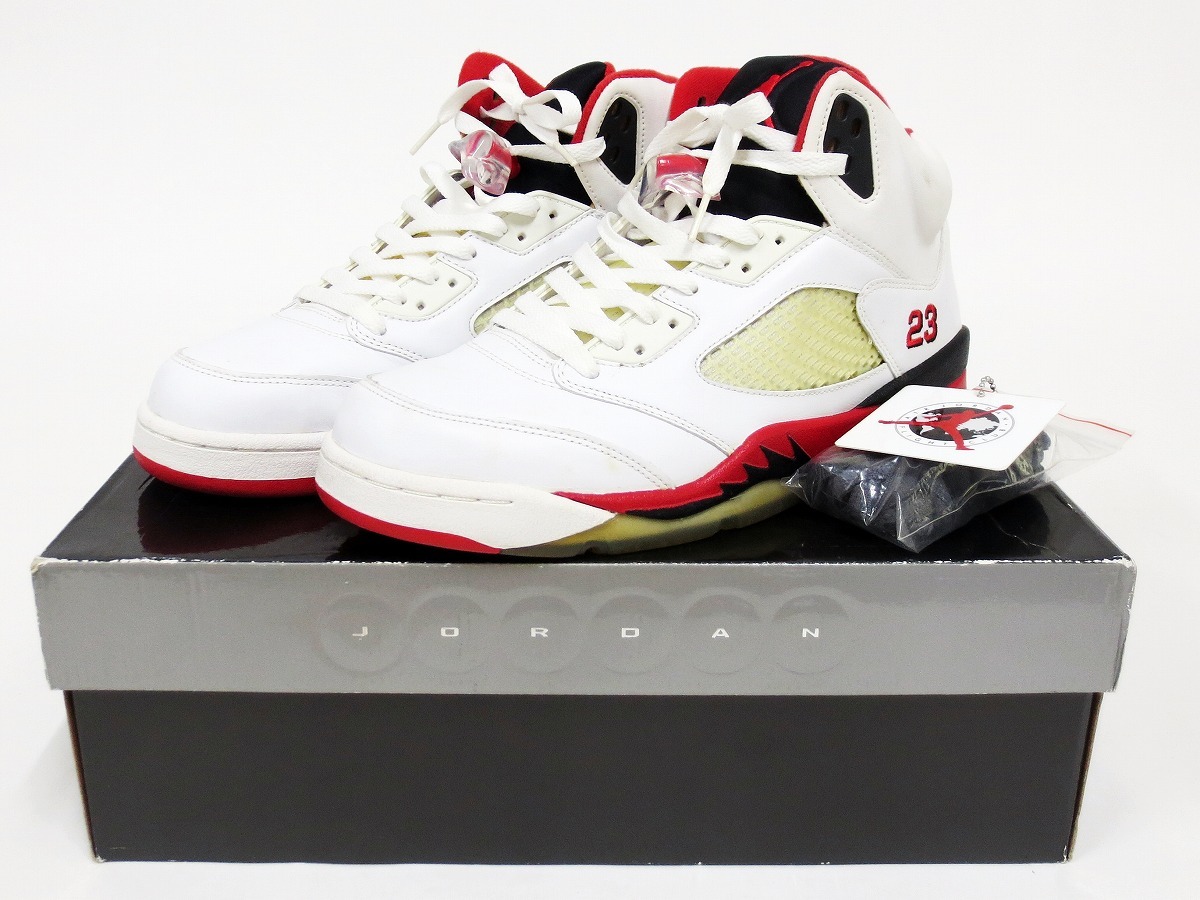 Jordan Fire Red 0 Air Retro Black - Tongue 5s OG 