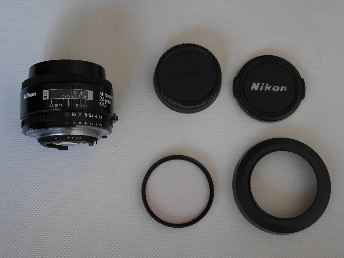 AI AF Nikkor 24mm f/2.8 フィルター、ネジコミフード付き 家電、AV