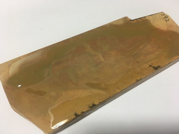 292 天然砥石 正本山 向ノ地町中世中山戸前卵色赤環巻 73x201x20mm