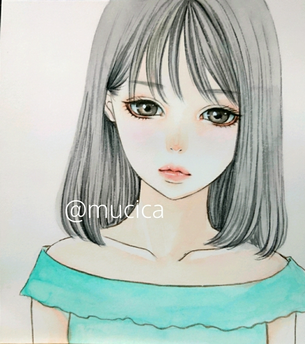 手描きイラスト 原画 黒髪美少女 オリジナル 女の子 オフショルダー ポートレート 手描きイラスト 売買されたオークション情報 Yahooの商品情報をアーカイブ公開 オークファン Aucfan Com