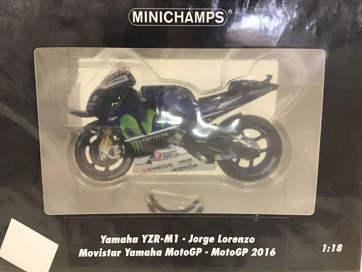 【未使用】MINICHAMPS ミニチャンプス 1/18 Honda RC213V - Nicky Hayden、Yamaha YZR-M1 - Jorge Lorenzo MotoGP 2016 計2点