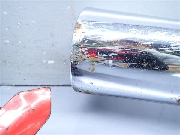 βAW26-2 スズキ ボルティ NJ47A (H8年式) VOLTY 純正 マフラー サイレンサー 排気漏無し！傷、凹み有！ ボルティー(NJ47A) -since 1994- - バイクの系譜