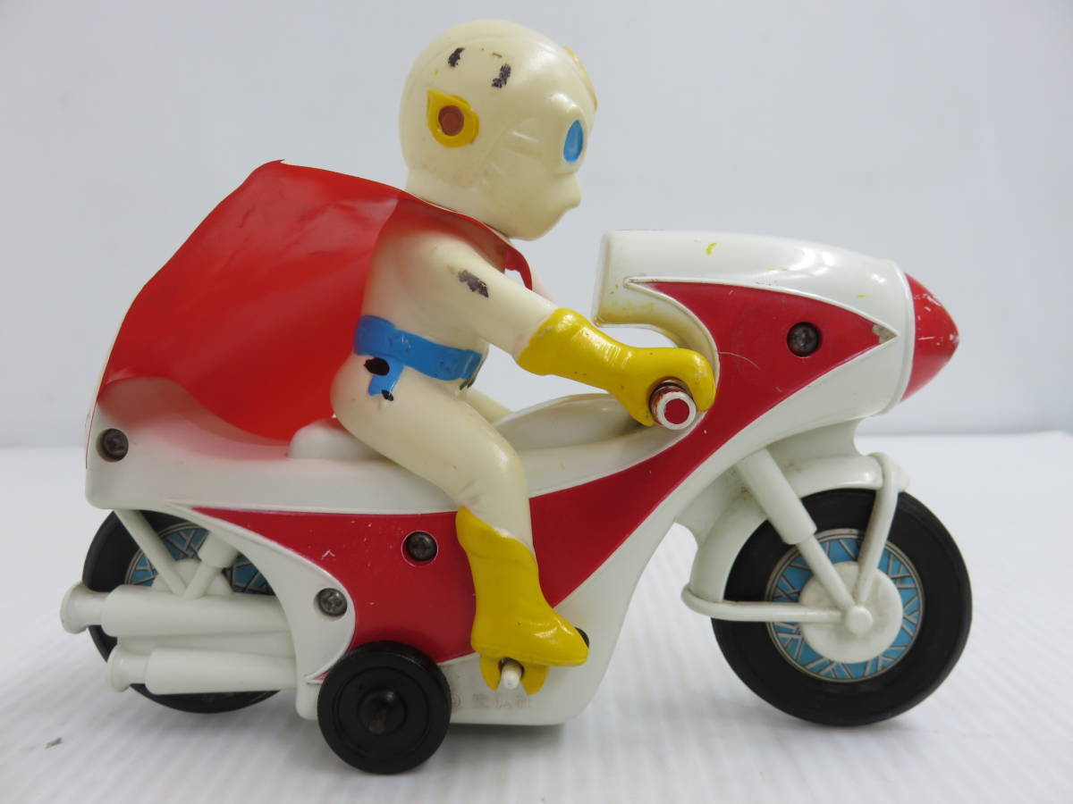 E4e壱◇【中古品】昭和レトロ パチ ソフビ 月光仮面風 昭和レトロ 当時物