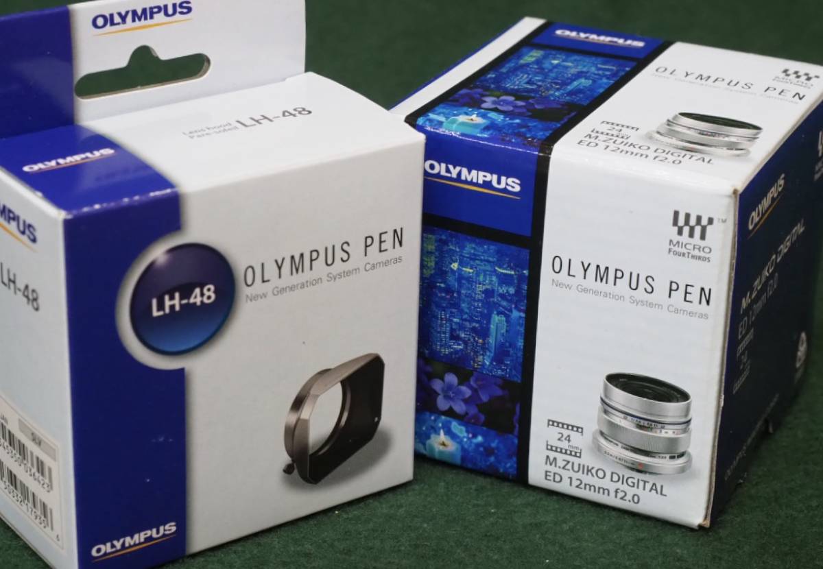 ☆未使用☆OLYMPUS 単焦点レンズ M.ZUIKO DIGITAL 12mm F2.0シルバー【フード付未使用】☆_1