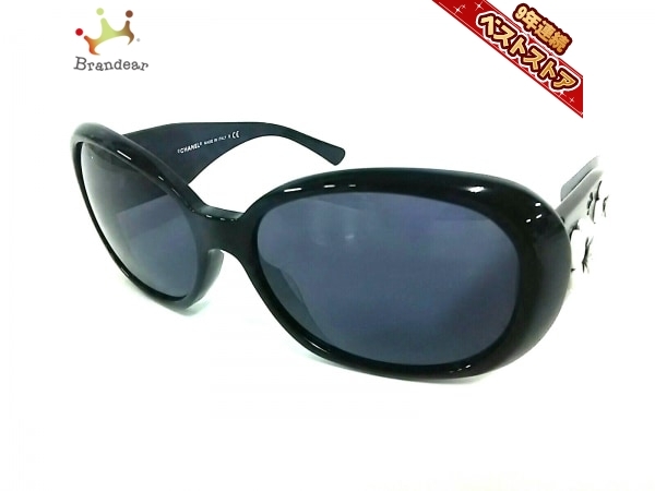 シャネル CHANEL サングラス プラスチック 黒×ピンク ココマーク 5113