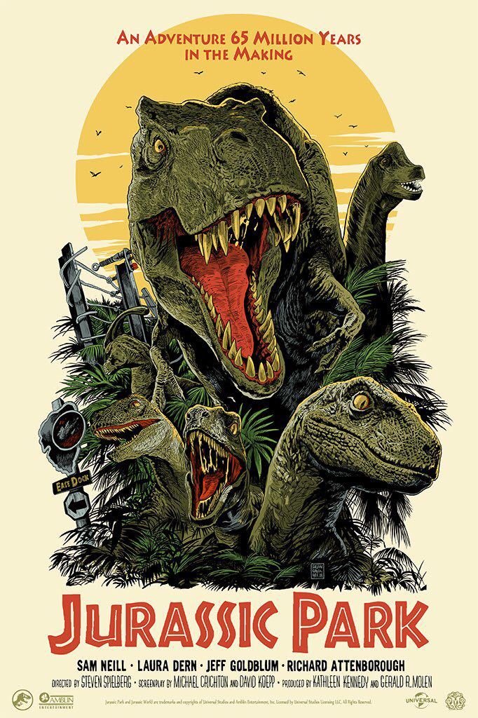 ジュラシックパーク ワールド ポスター MONDO BNG シルクスクリーン 限定 325枚 ジュラシックパーク シルクスクリーン アートポスター