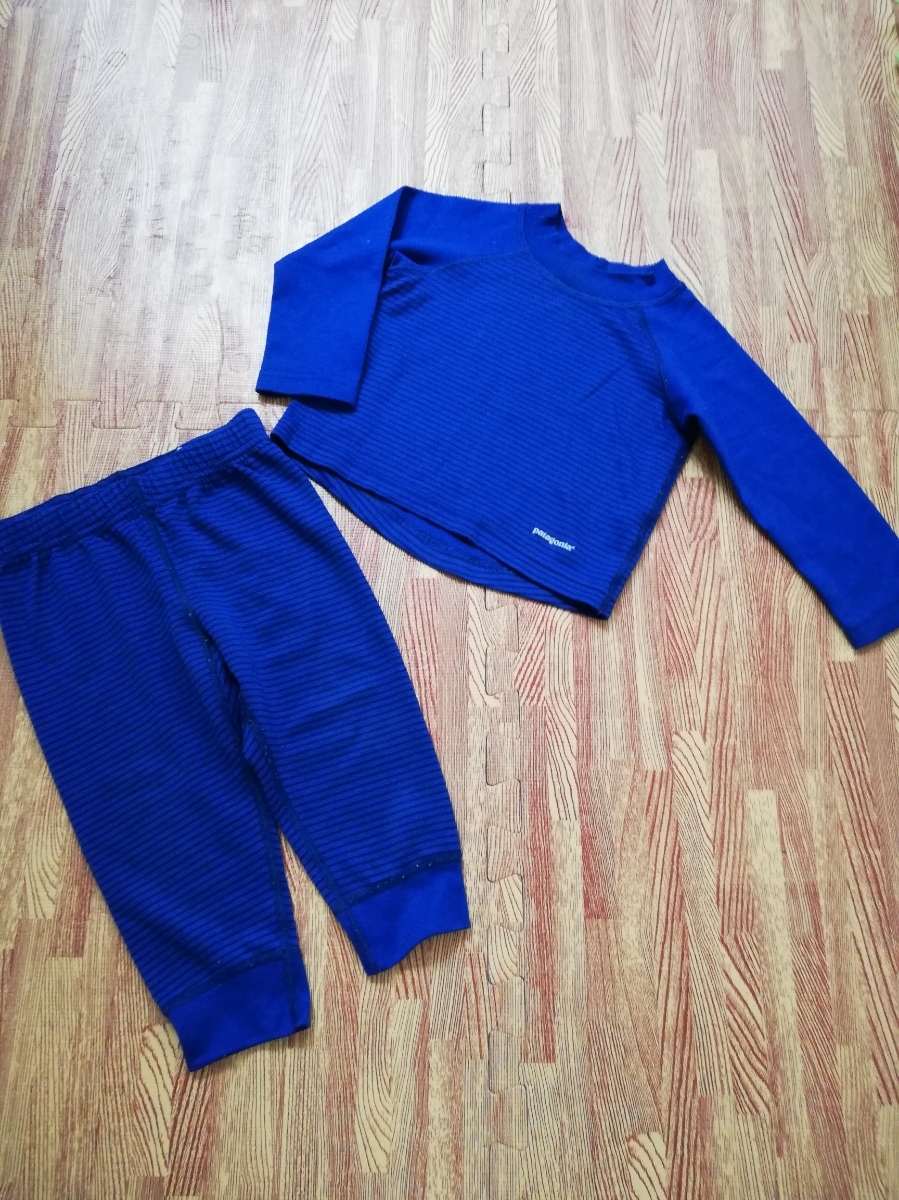 値下げ　patagonia パタゴニア　スウェット　12M 1歳　青　ブルー　上下　セット_1