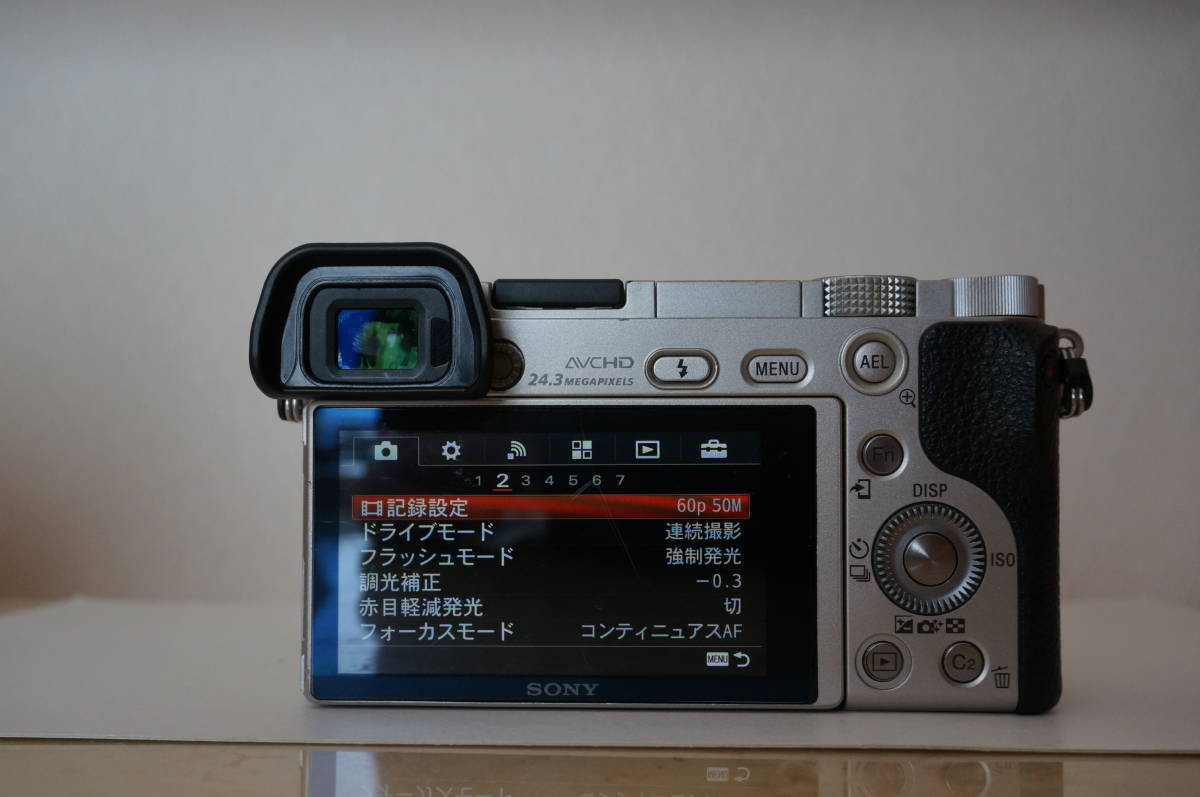 SONY ミラーレス一眼カメラα6000 ILCE-6000　シルバー　SEL55210 中古