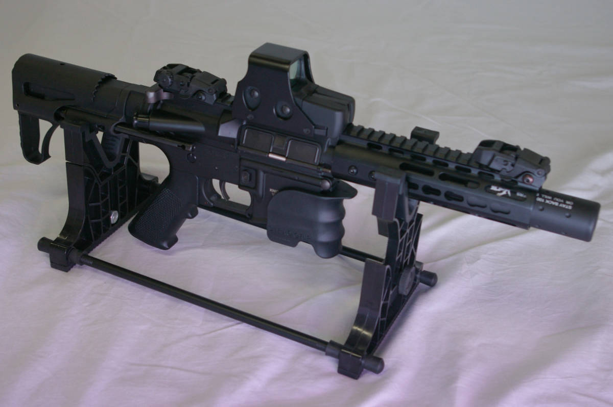 【メカボカスタム CRS PDW ワイヤーストック②】東京マルイSRスタンダード電動ガン SBD搭載 7インチキーモッドハンドガード 他 M4 HK M16
