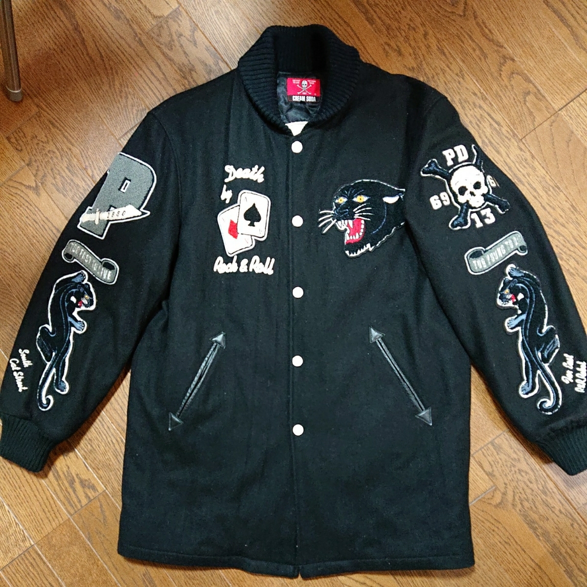超レア！当時物！クリームソーダ黒豹ファラオジャケットL超美品 