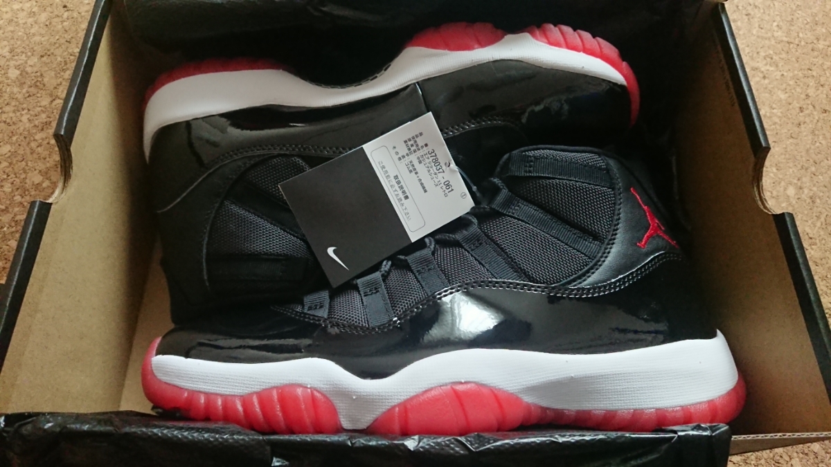 『送料無料』NIKE エアジョーダン11 BLACK/RED 27cm