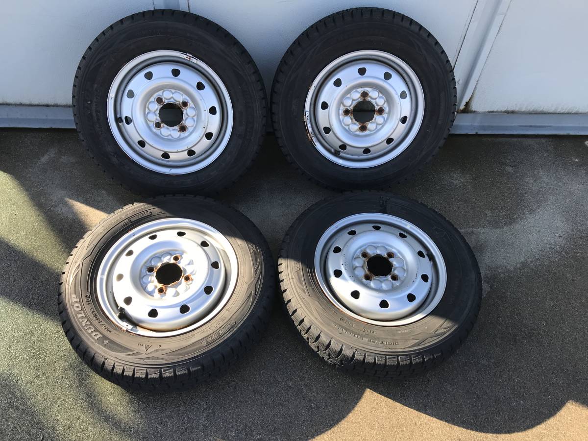 DUNLOP WINTER MAXX 13×4J 4穴 100 ハブ67mm 145/80R13 75Q 4本セット　_1