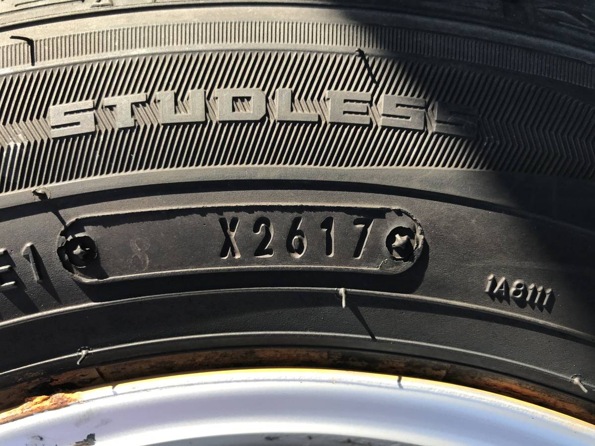 DUNLOP WINTER MAXX 13×4J 4穴 100 ハブ67mm 145/80R13 75Q 4本セット　_3