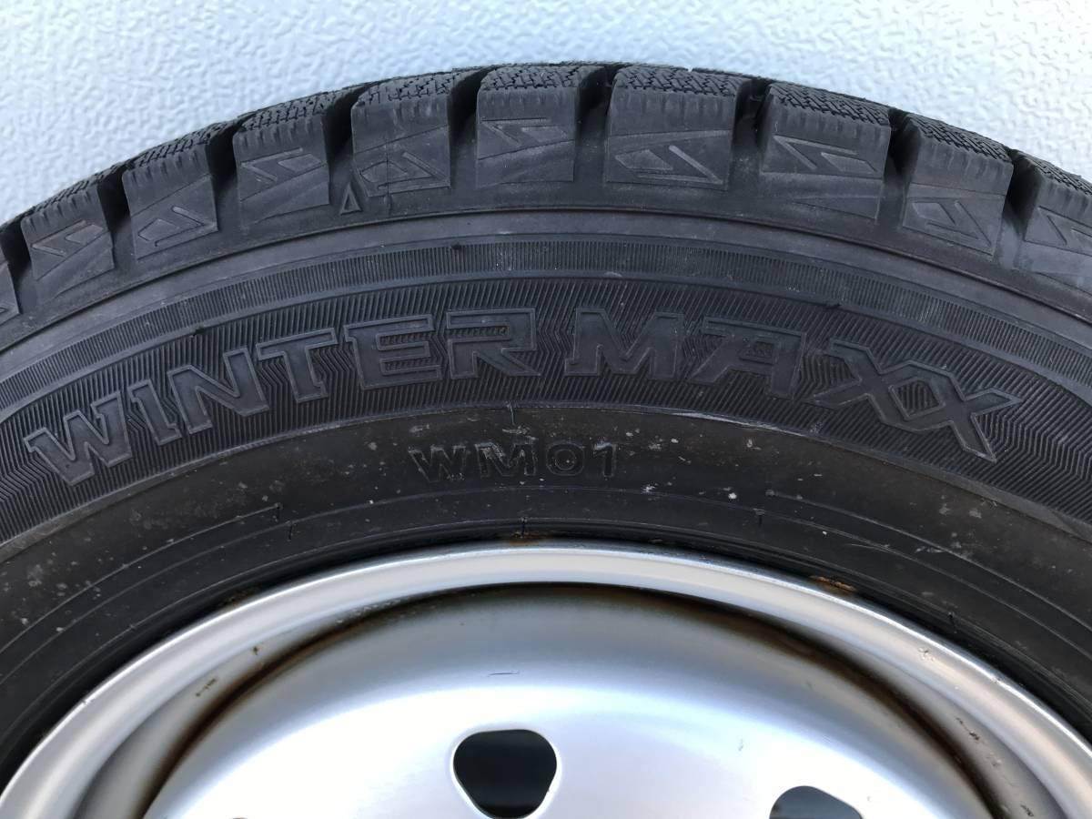 DUNLOP WINTER MAXX 13×4J 4穴 100 ハブ67mm 145/80R13 75Q 4本セット　_4