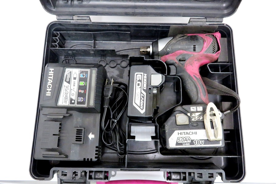 徳山)HITACHI 日立工機 コードレスインパクトレンチ WR18DBDL 18V 6.0