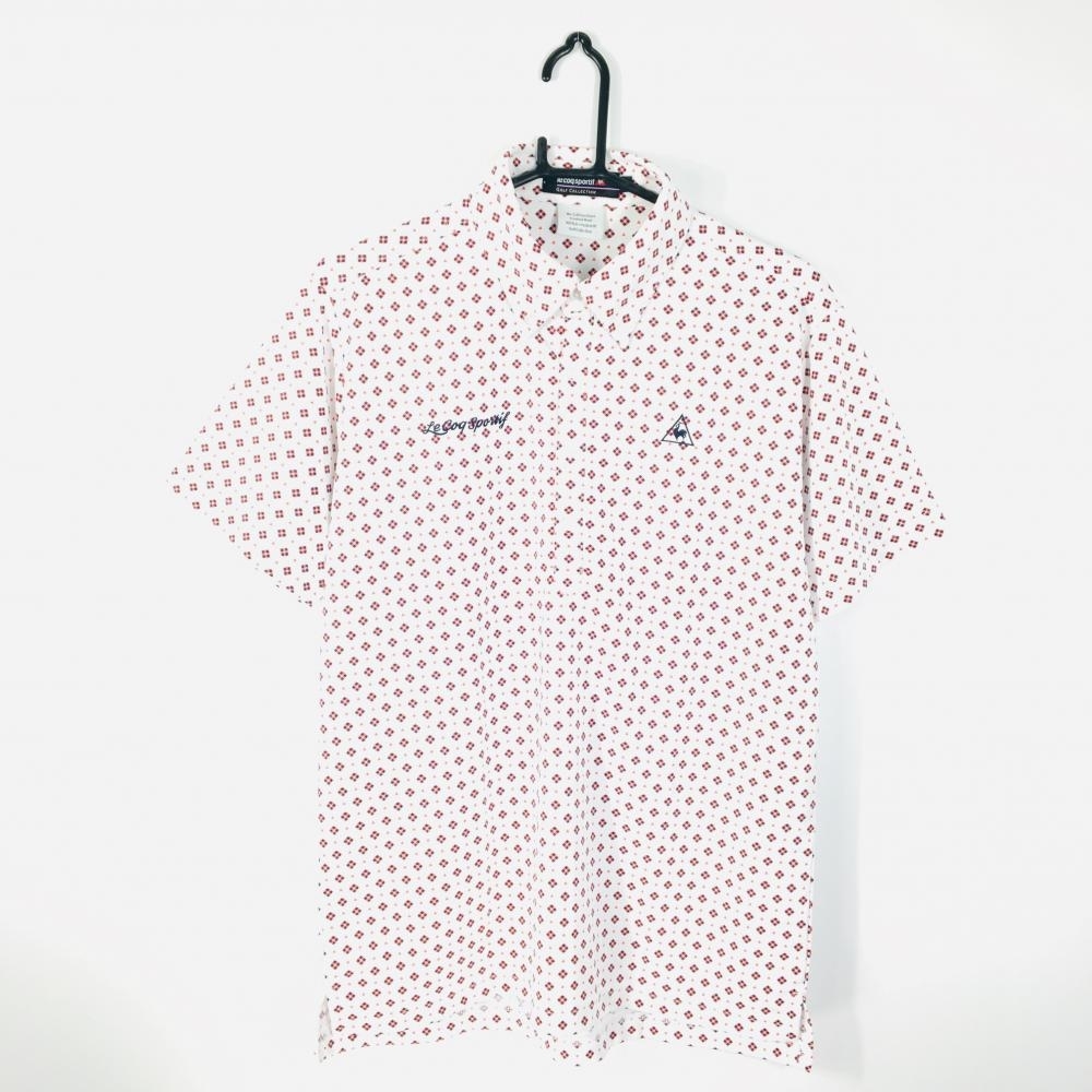 安い，豊富な le coq sportif ルコック 半袖ポロシャツ 白&times;ダークネイビー&times;レッド 総柄 ボタンダウン メンズ LL ゴルフウェア N(ルコック)｜売買されたオークション情報、yahooの商品情報をアーカイブ シャツ