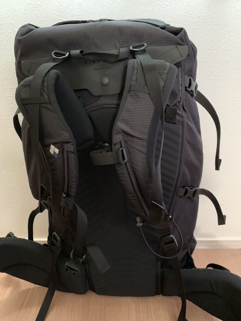【美品】モンベル　アルパインパック50　黒　トップリッド　ギアホルダー付　クリーニング済　mont-bell　ALPINE　PACK　50_4