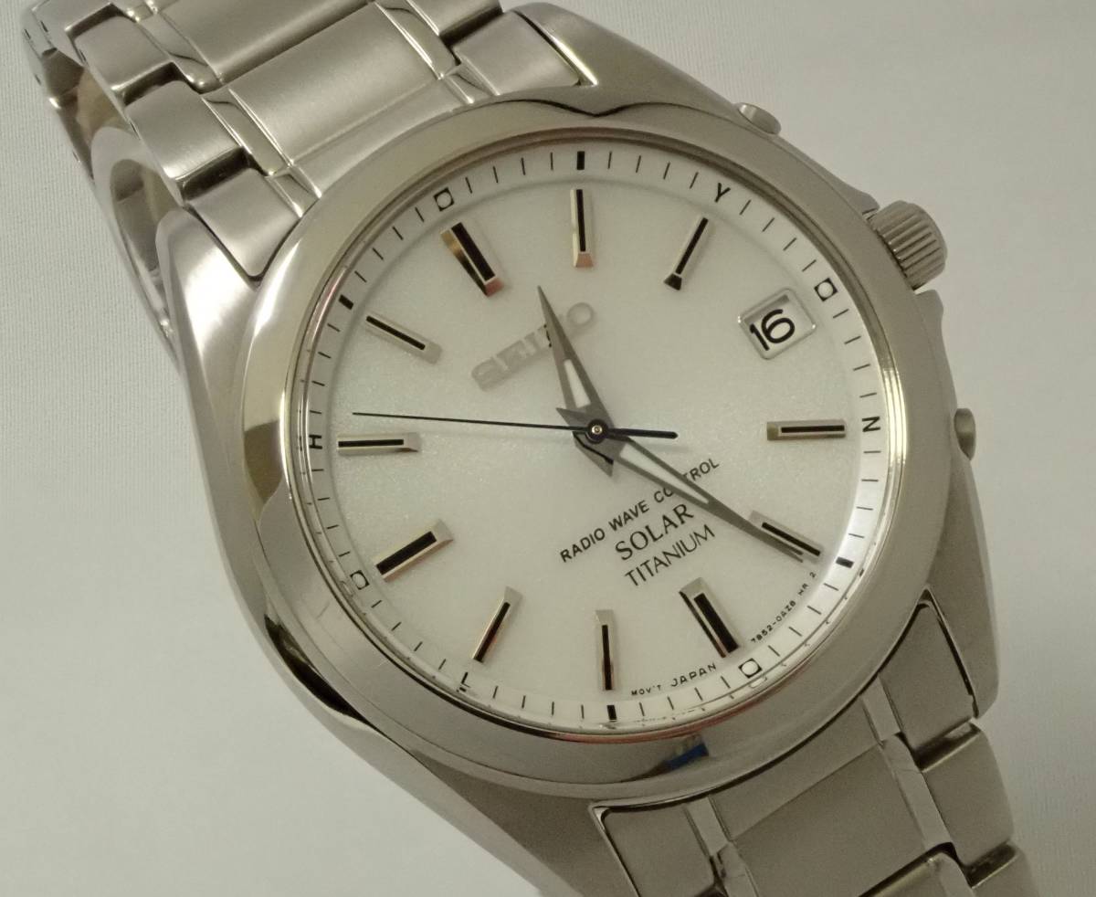 ★中古・美品★SEIKO セイコー SPIRIT スピリット/SBTM213/電波ソーラー/チタン/サファイアガラス/スーパークリアコーティング/腕時計