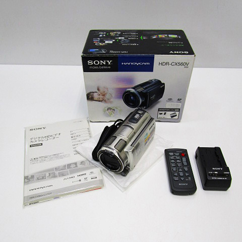 ☆動作OK☆SONY ハンディカム HDR-CX560V シルバー 2011年製 日本製 箱