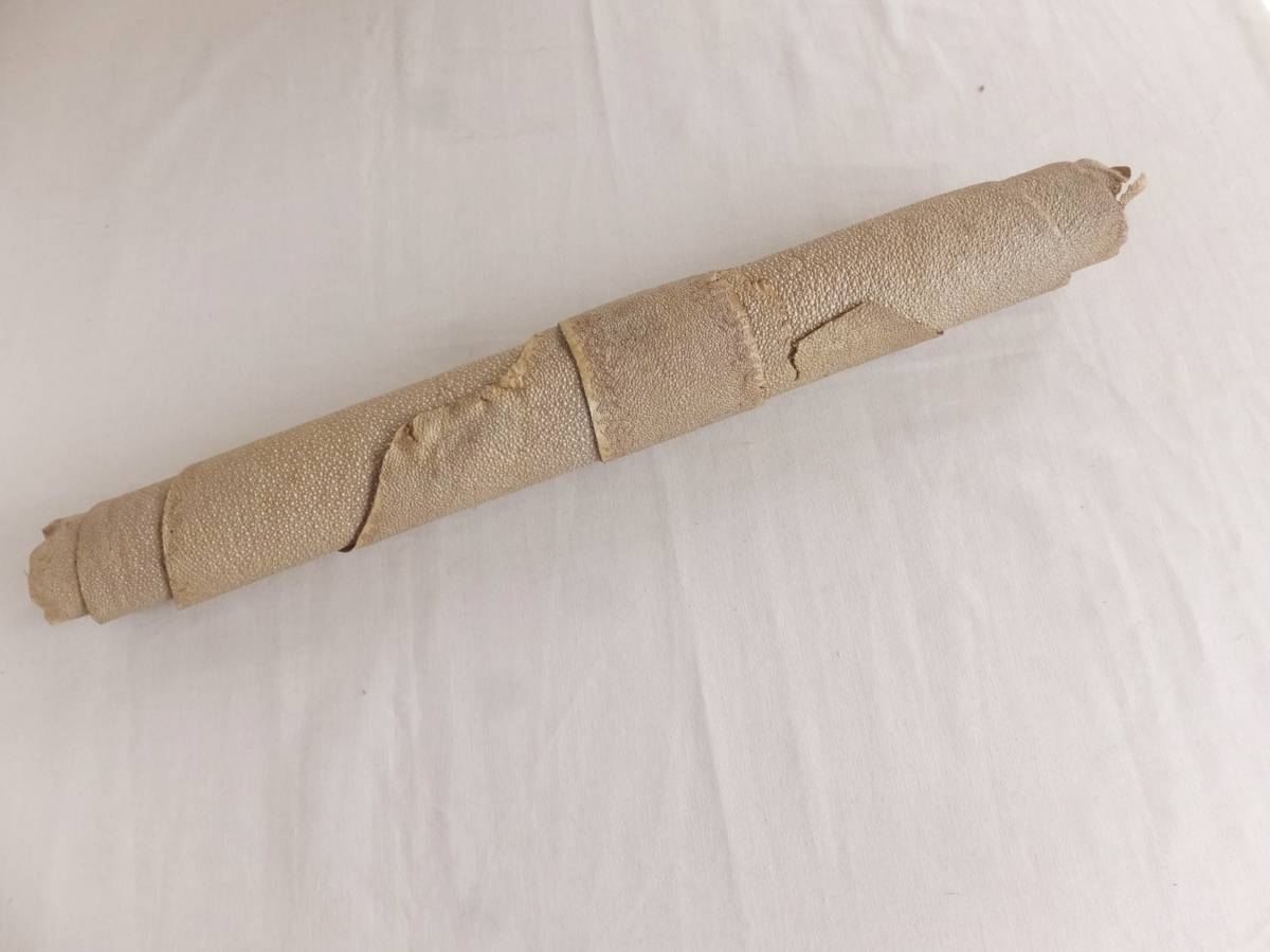2026年最新Yahoo!オークション -日本刀 鮫皮の中古品・新品・未 時代物 クラフト 木柄 太刀 革巻き 日本刀 脇差 鮫皮 刀 武道具 柄巻 日本刀拵え 刀装「鮫皮」／ホームメイト