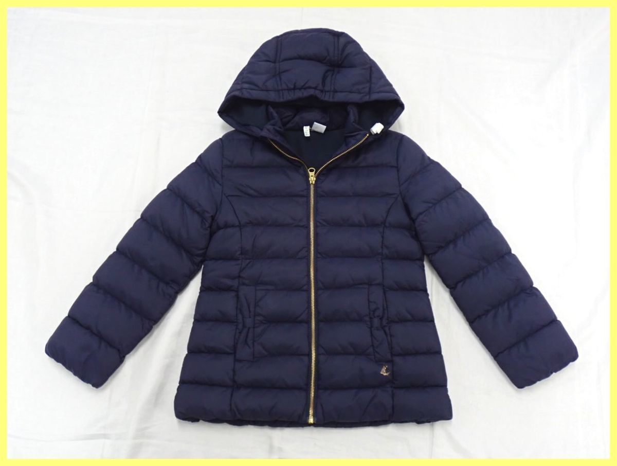 ☆PETIT BATEAU/プチバトー 女の子用 フード付き 中綿ジャケット 8ans 
