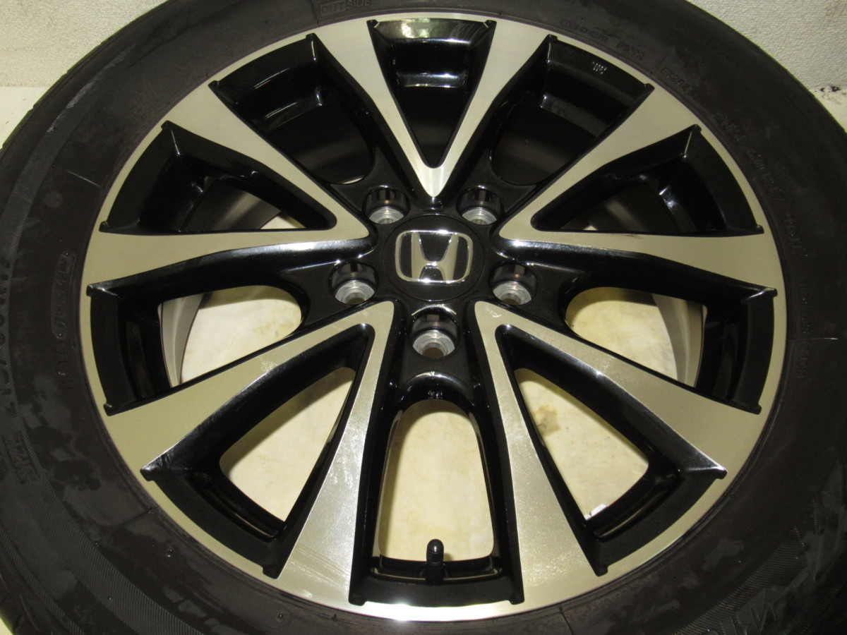 1円スタート売切り！ホンダRK5ステップワゴンスパーダ純正 6J-17 off+50 pcd114.3/5H BS ECOPIA EX20RV 215/60R17 タイヤ付き4本セット_5