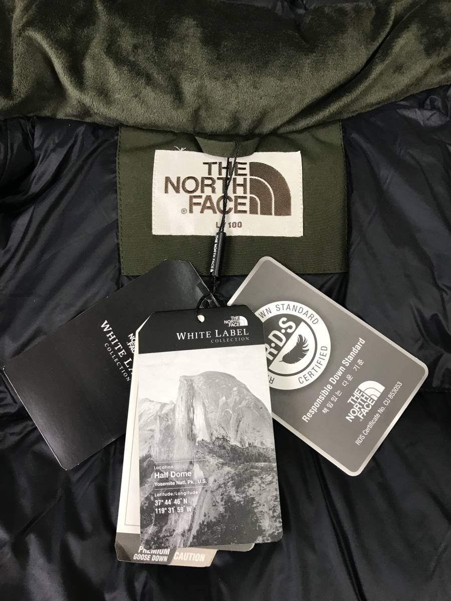 即決 新品 未使用 THE NORTH FACE ノースフェイス ホワイトレーベル アンタークティカ ダウン カーキ L メンズ 海外 限定 刺繍 アウター 