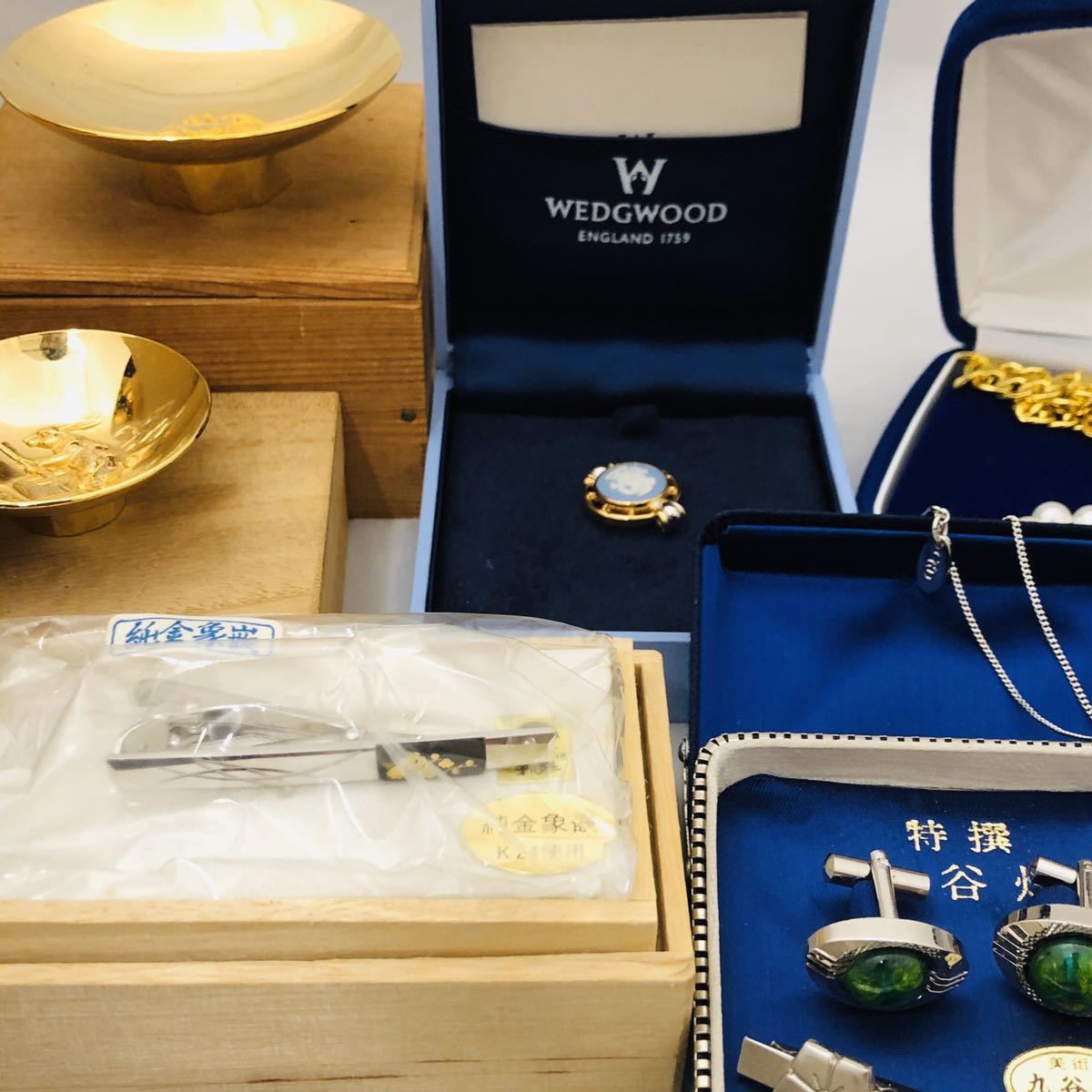 遺品整理 1円 大量セット アクセサリー 24KGP 金杯 パール ネックレス