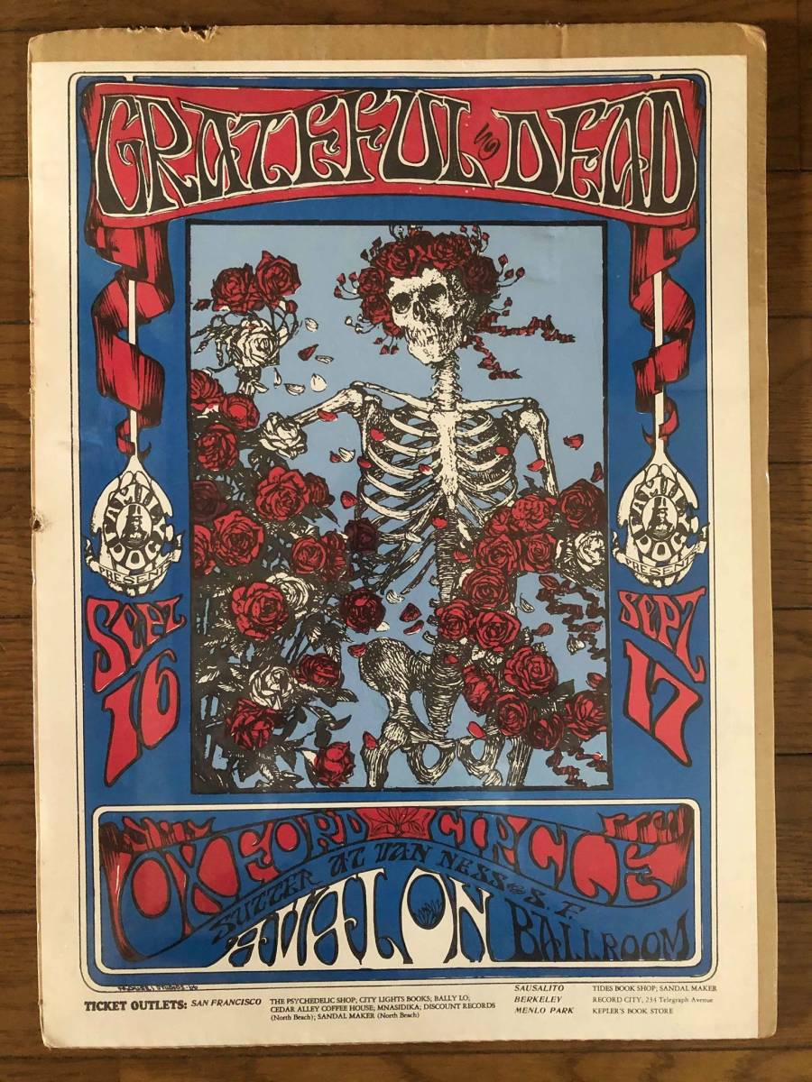 GRATEFUL DEAD☆クレーツフルデッド☆ビンテージポスター☆1966年