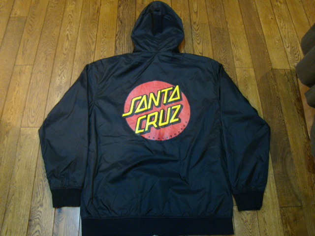 美品 SANTA CRUZ コーチジャケット L ブラック ナイロンジャケット