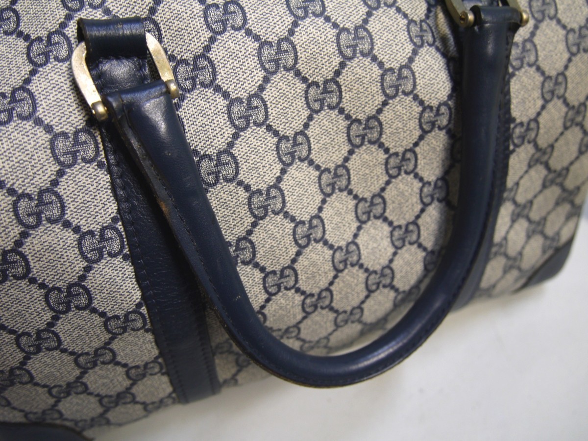 オールドグッチ GUCCI ヴィンテージ グッチ ショルダーバッグ ネイビー