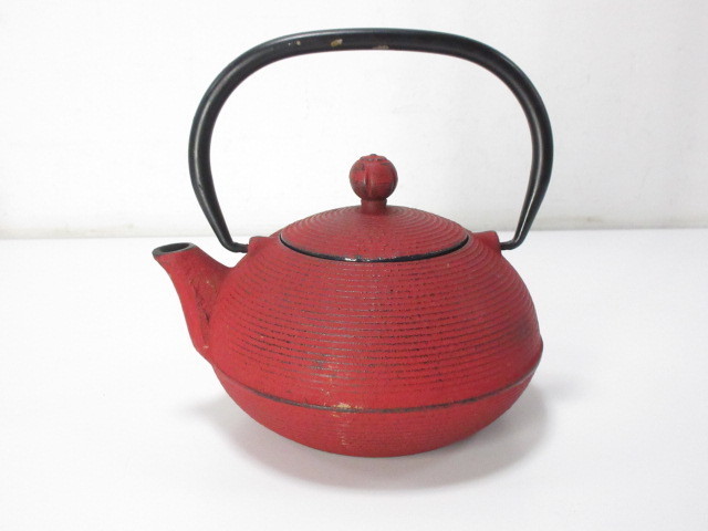 南部鉄器 急須 レッド＆ブルー【2個セット】鉄瓶 南部鉄瓶 茶道具