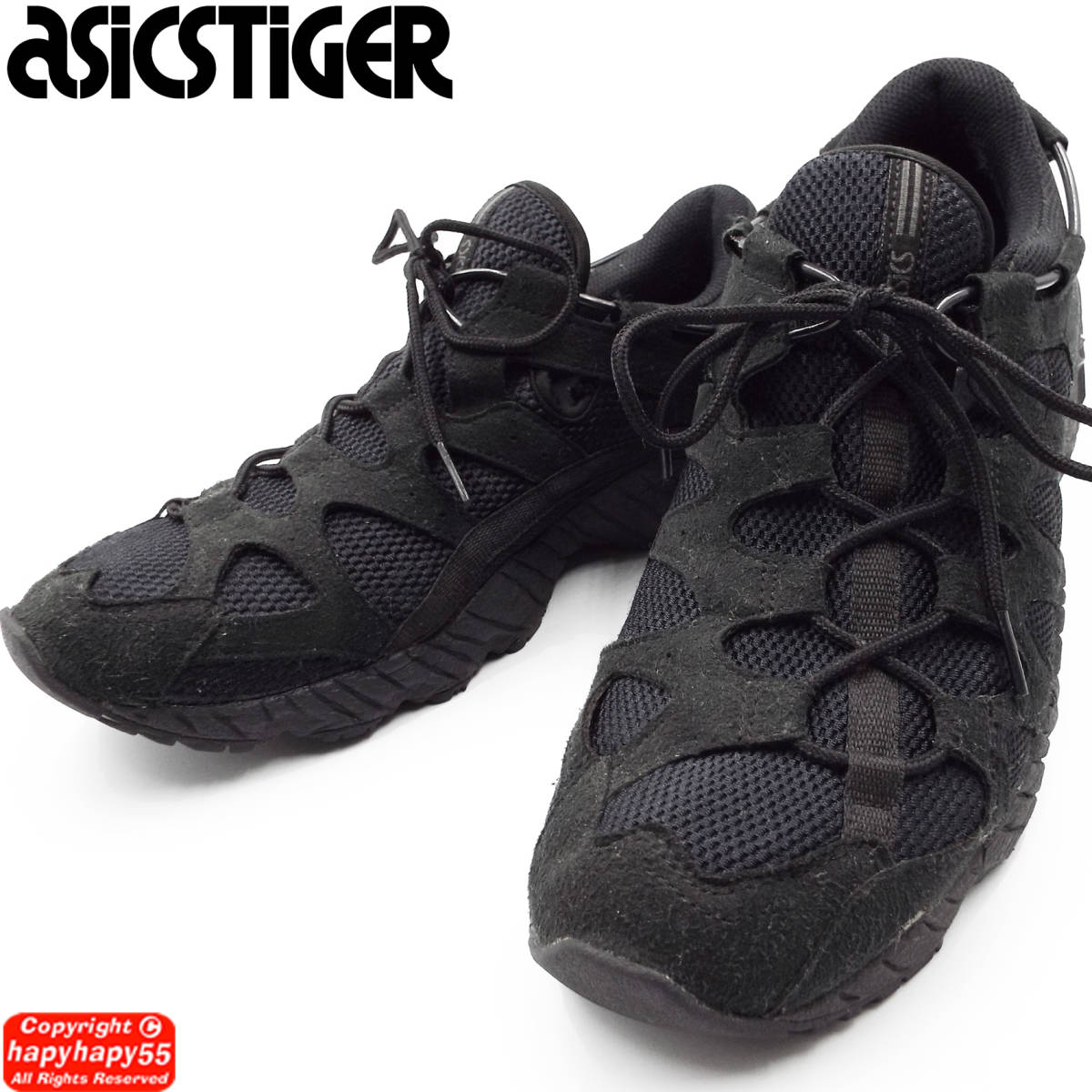 希少□ASICSTIGER × atmos GEL-MAI TRIPLE BLACK スニーカー 