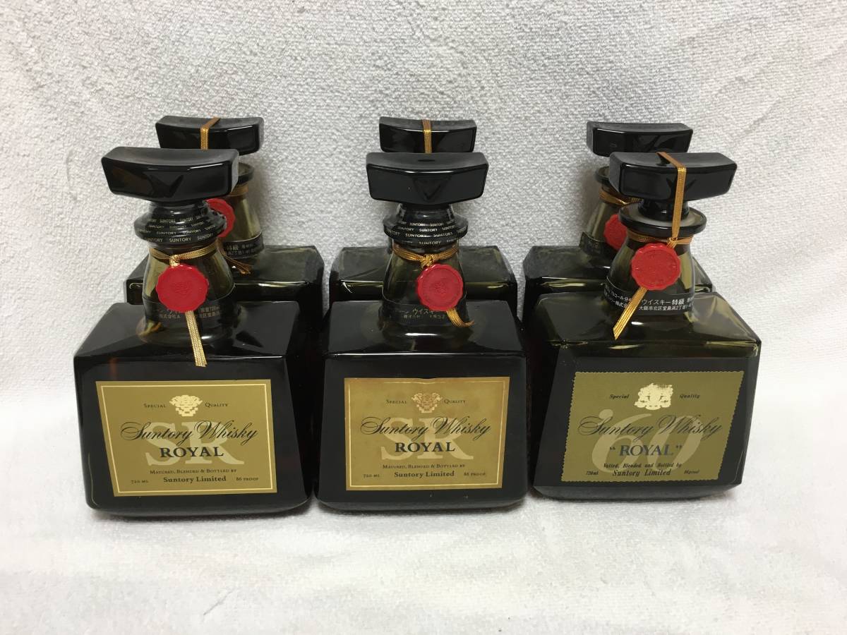 未開栓 古酒 SUNTORY ROYAL サントリー ローヤル 60＆SR ウイスキー 6