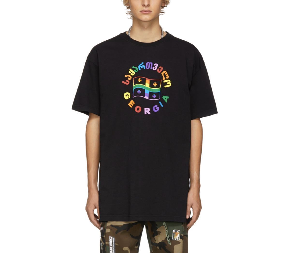 新品【 VETEMENTS ( ヴェトモン ) 】Georgia Flag Tシャツ S 