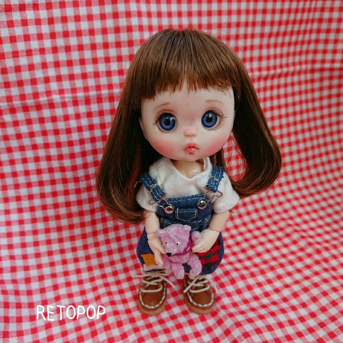 レトポップ オビツ11 自作ヘッド 創作人形_1