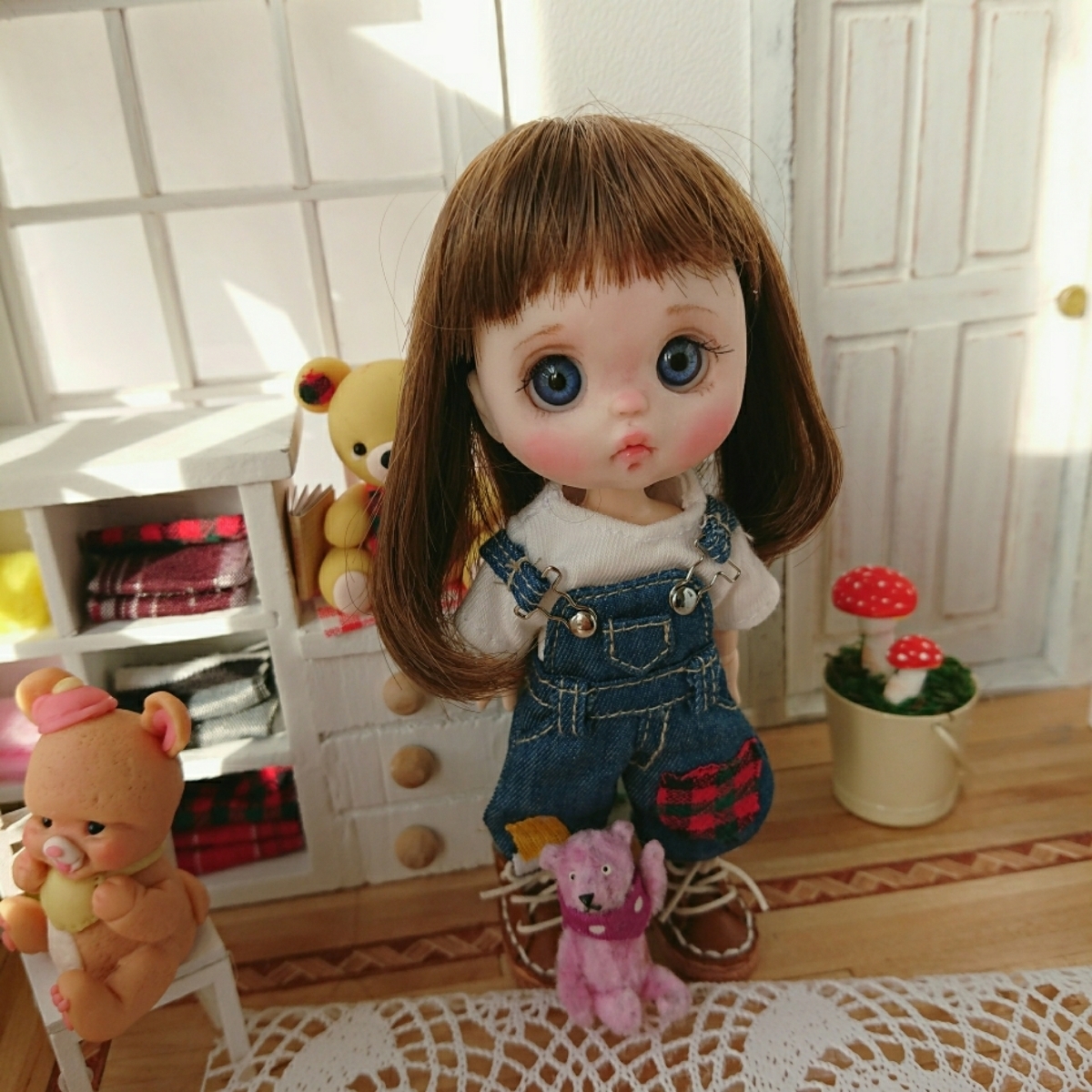 レトポップ オビツ11 自作ヘッド 創作人形_3