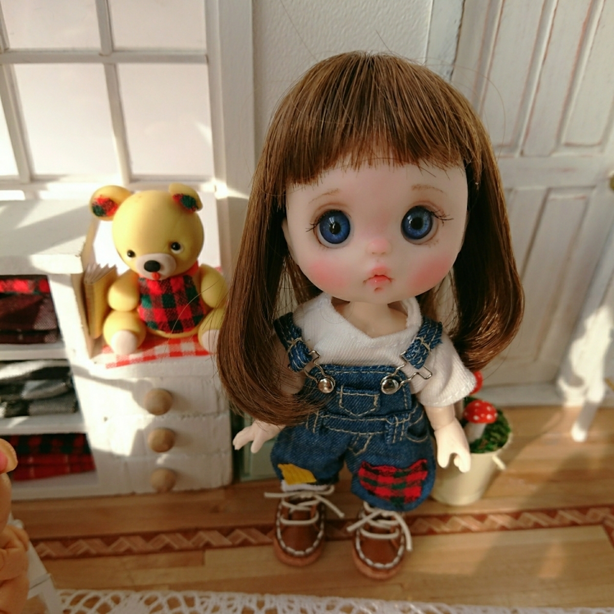 レトポップ オビツ11 自作ヘッド 創作人形_5