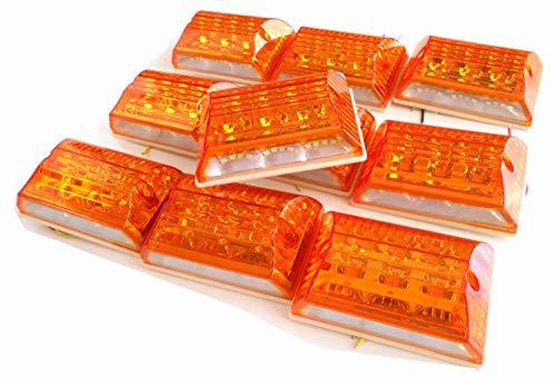 【数量限定！即決！】色オレンジ [モーリートレード] 角型 防水 トラック サイド マーカー ダウンライト LED 24V 10個