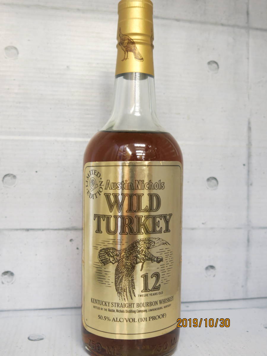 激安大特価，100%新品 未開栓 ワイルドターキー 12年 ゴールド 750ml 50.5% WILD TERKEY(バーボン)｜売買されたオークション情報、yahooの商品情報をアーカイブ公開 - オークファン バーボン