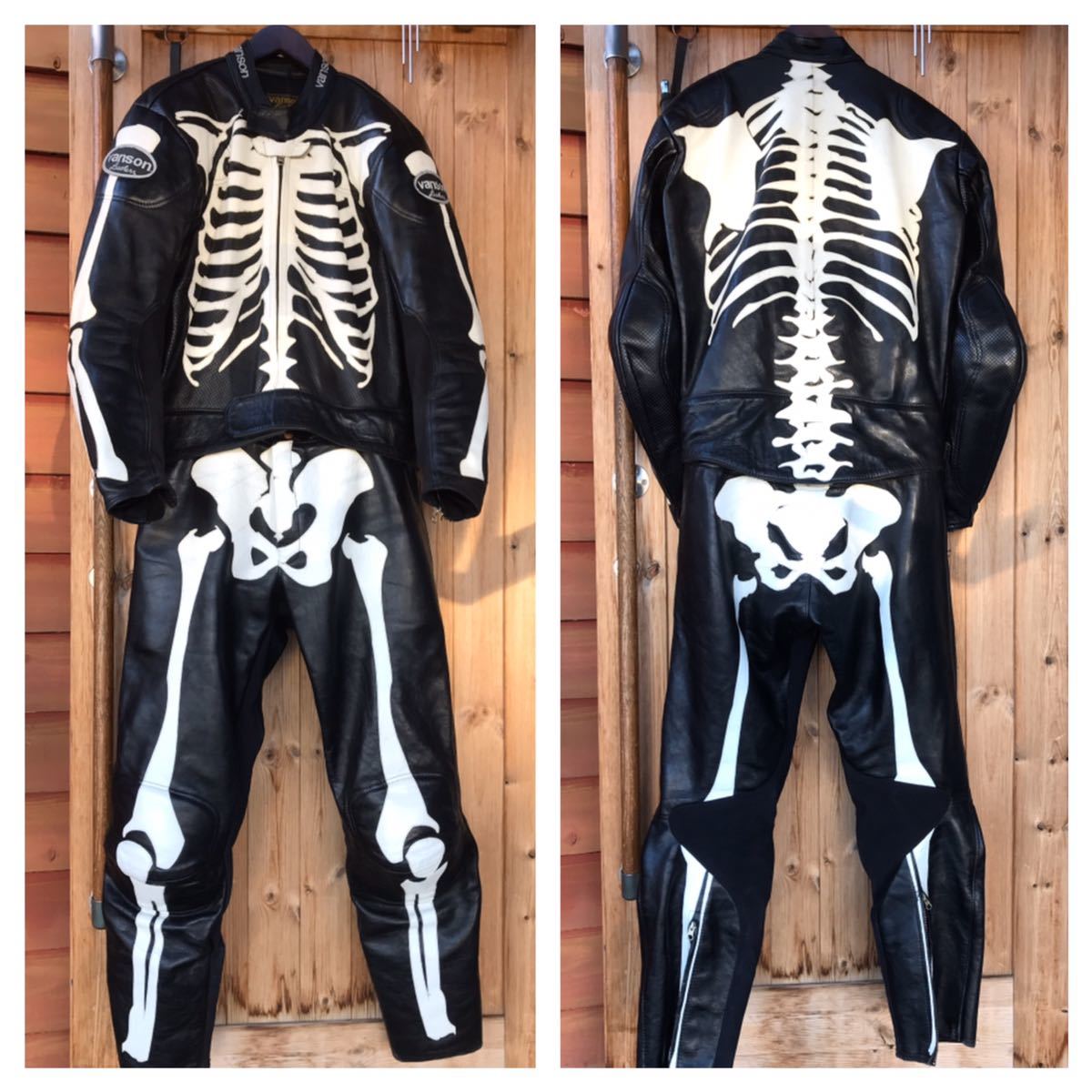革ツナギ バンソン vanson bone Skelton x-ray スケルトン ボーン