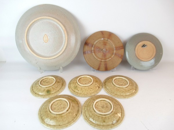 和食器 7点セット 能穴焼 越前焼 黄瀬戸焼 清水焼 カップ&ソーサー 平皿 丸皿 小皿 小鉢 箸置 六月陶房 お香立て 井高洋成 河村俊郎 共箱付_5