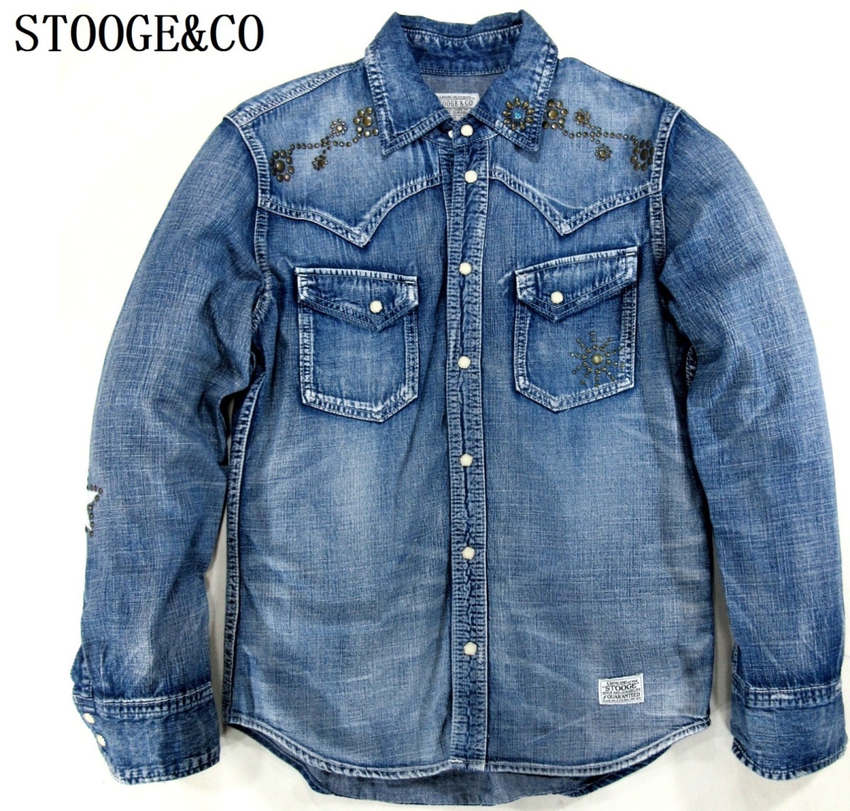 定価8,990円 完売品 STOOGE&CO ストゥージ スタッズデザイン デニム 