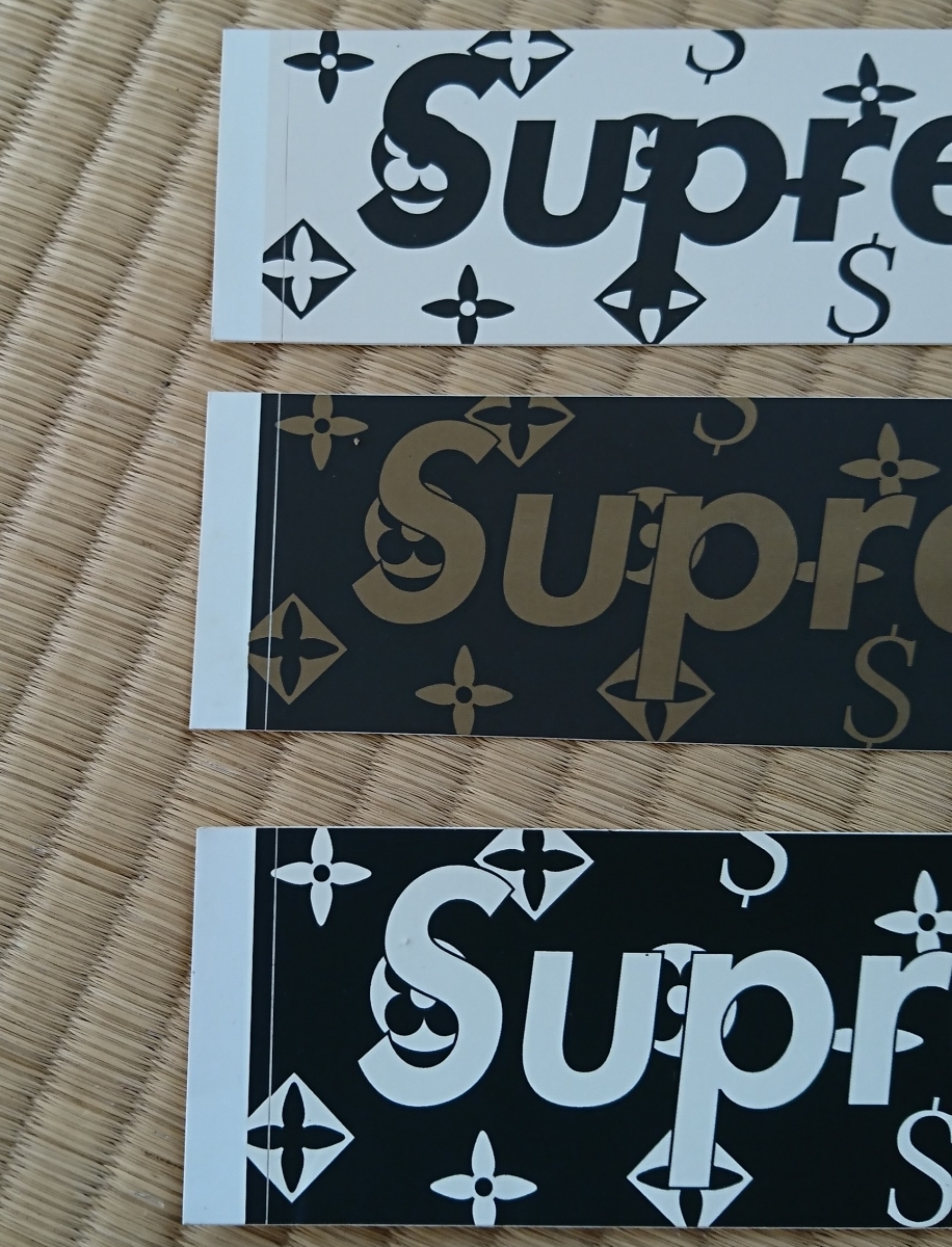 supreme ステッカー 3枚set モノグラム ヴィトンロゴ MONOGRAM box