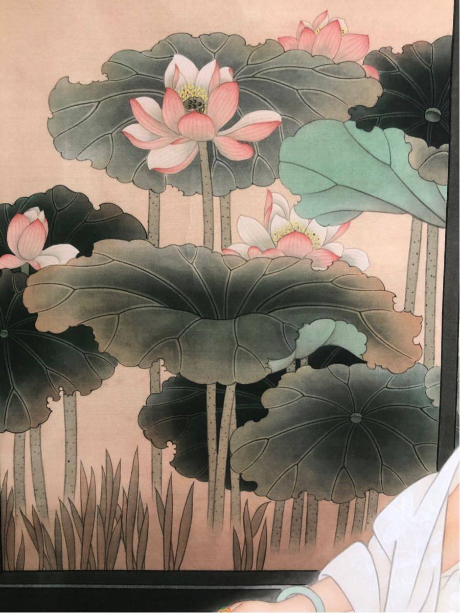 希少 絹本肉筆 裸婦 細密描画 掛け軸 人物画 美人画 美術品 サイズ108