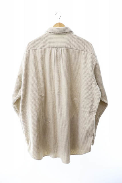 クロ KURO 18AW 5W Corduroy Big Shirt コーデュロイ ビッグ シャツ 962129 2 ベージュ ブランド古着ベクトル 中古 191025 0023