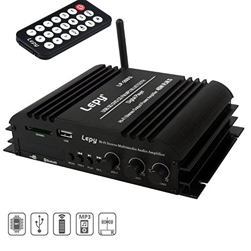 XZA Bluetooth パワーアンプ小型 45W X 4チャンネル USB/SDカード再生可 Hi-Fiステレオデジタルアンプ