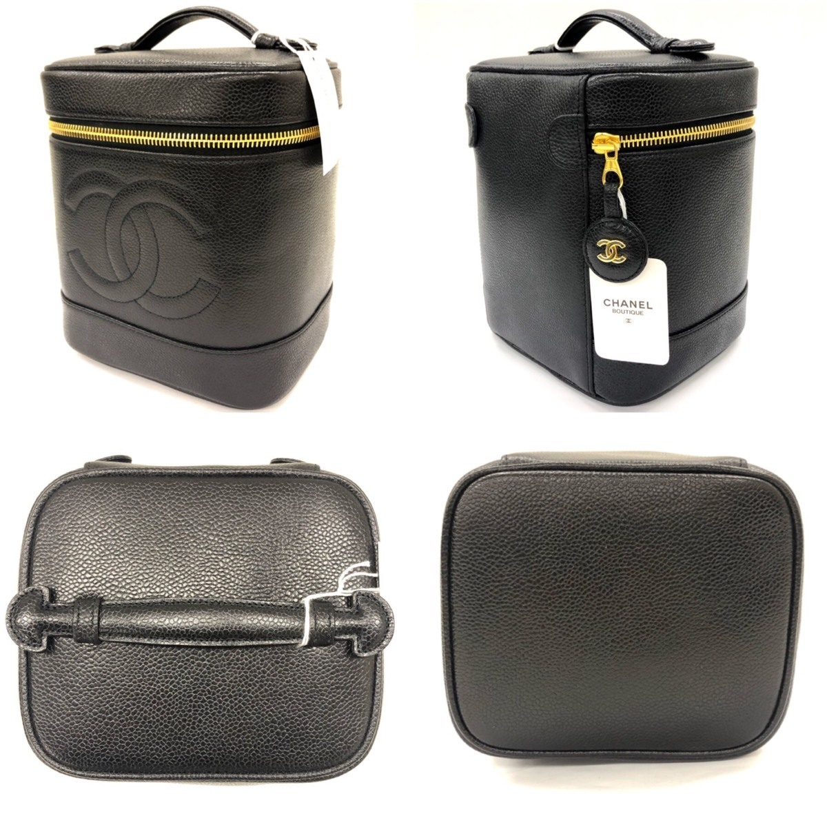 美品 箱/保存袋/Gカード付】◇CHANEL シャネル◇ ココマーク キャビア